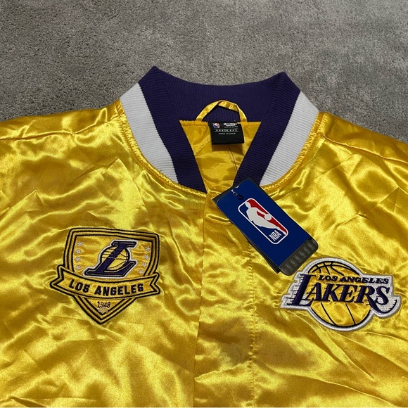 NEW Los Angeles Lakers Jacket Ultra Game NBA Snap Front Mens Size XL NWT - Picture 2 of 12